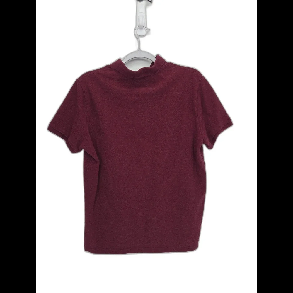 Polo Ralph Lauren Mens XL Custom Slim Fit Polo Shirt Burgundy Wine Cotton Pony